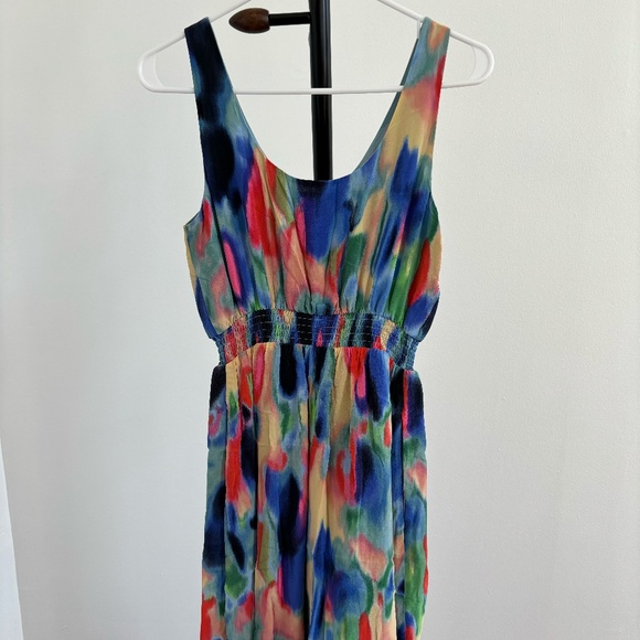 Anthropologie Maeve Aloisia Maxi Watercolor Dress, Size: 4 - Picture 4 of 6